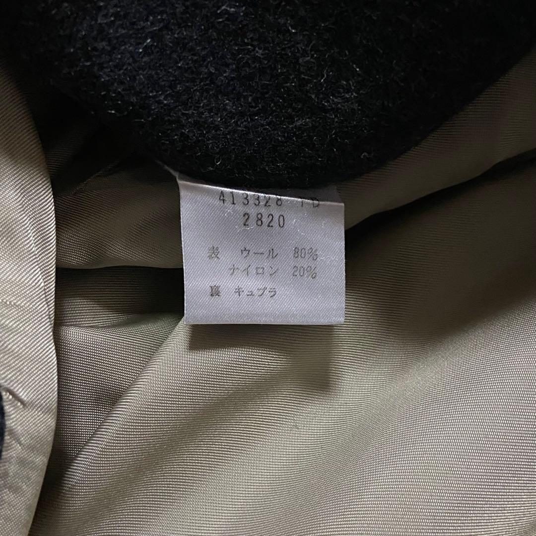 【美品】ポールスミス ベロア切り替え チェスターコート ブラック サイズL