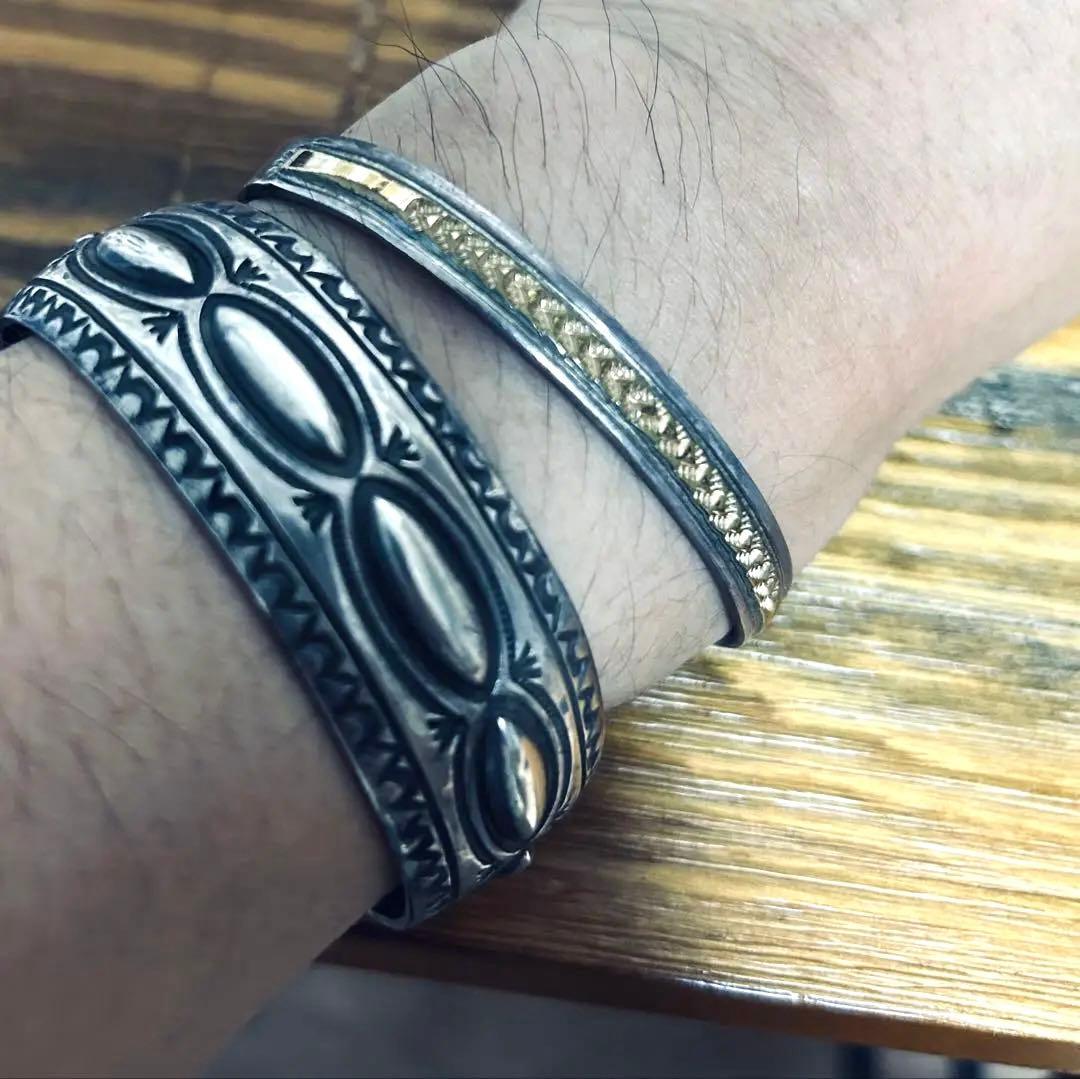 ナバホ　NAVAJO ビンテージ　バングル　シルバーブレスレット